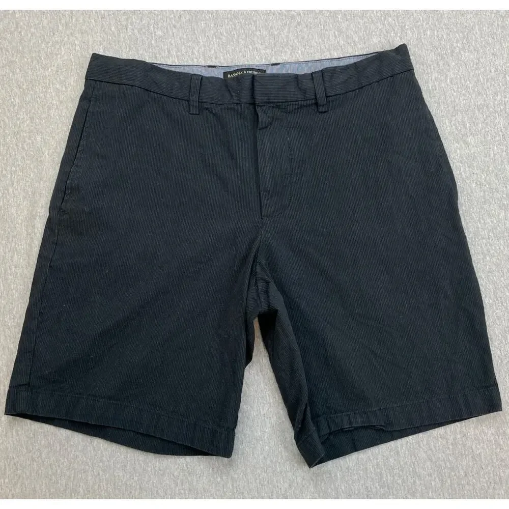 Banana Republic Shorts Mens‎ 32 Navy Blue Cotton Stretch Aiden Club 9